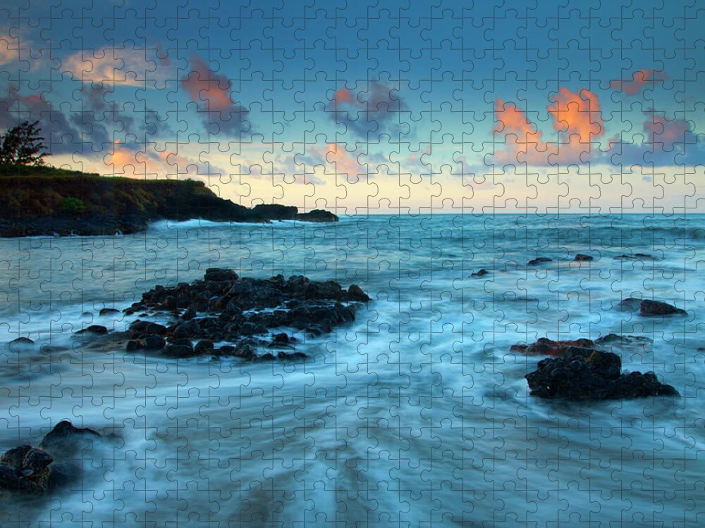 Glass Beach Jigsaw Puzzle featuring the photograph Glass Beach Dawn by Michael Dawson