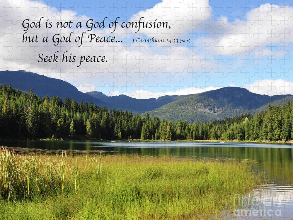 Inspirational Jigsaw Puzzle featuring the photograph God of Peace by Kirt Tisdale