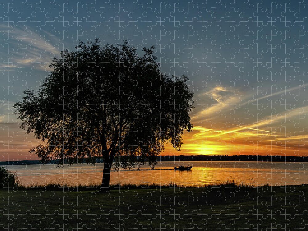 Sunrise Jigsaw Puzzle featuring the photograph Goin Fishin by Rod Best