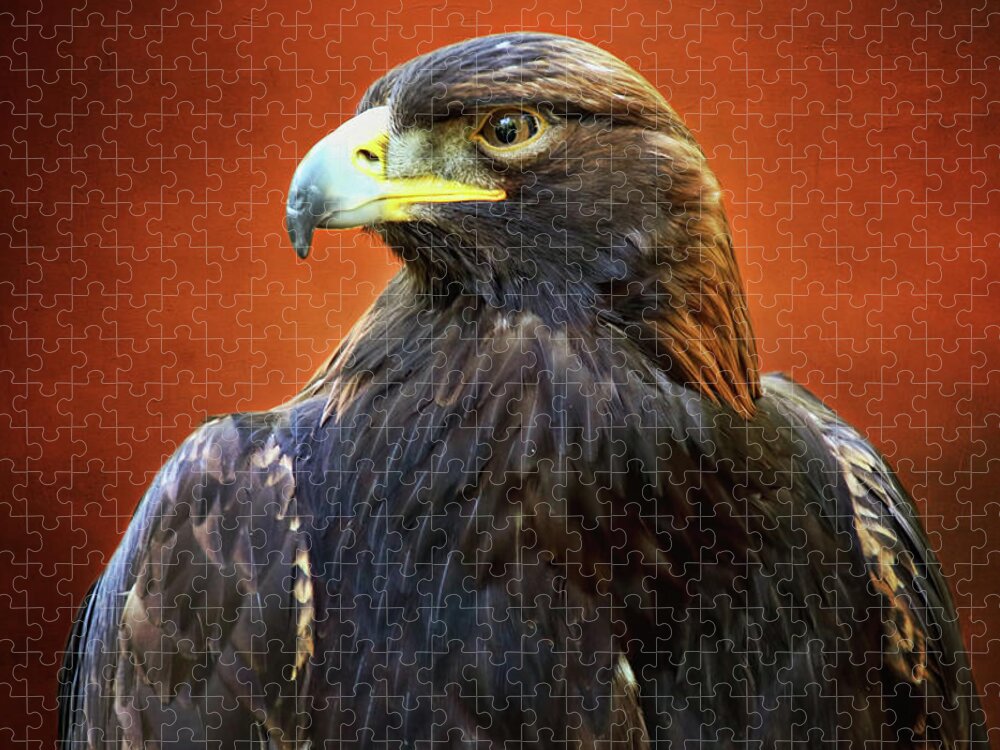 Golden Eagle Jigsaw Puzzle featuring the photograph Golden Eagle by Peggy Collins