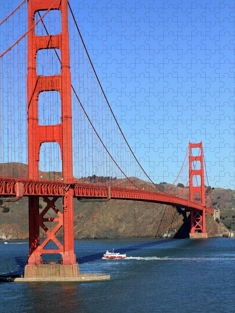 Golden Gate Bridge Jigsaw Puzzle featuring the photograph Golden Gate Bridge California by Pierre Leclerc Photography