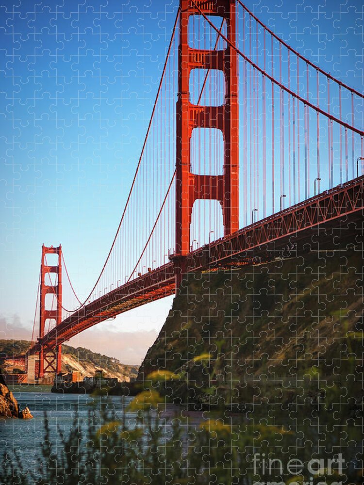 Sfo Jigsaw Puzzle featuring the photograph Golden Gate Bridge Sausalito by Doug Sturgess