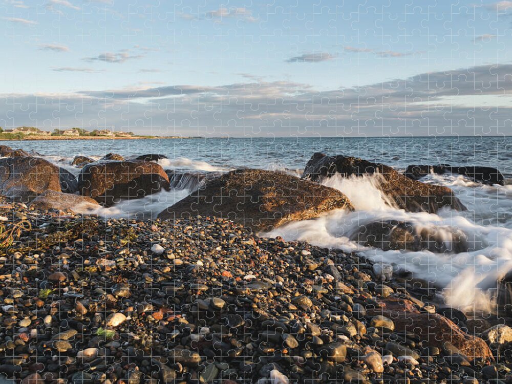 Andrew Pacheco Jigsaw Puzzle featuring the photograph Golden Hour On The Rhode Island Coastline by Andrew Pacheco
