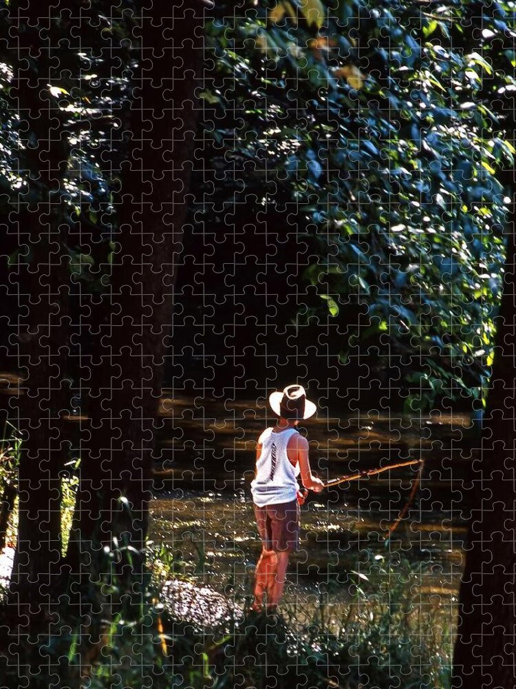 Summer Jigsaw Puzzle featuring the photograph Gone fishin' by Bill Jonscher
