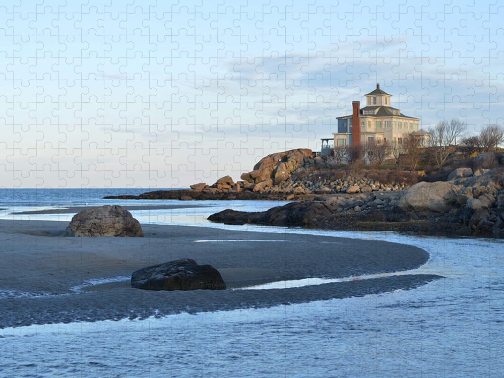 Good Harbor Jigsaw Puzzle featuring the photograph Good Harbor Beach Mansion by Toby McGuire