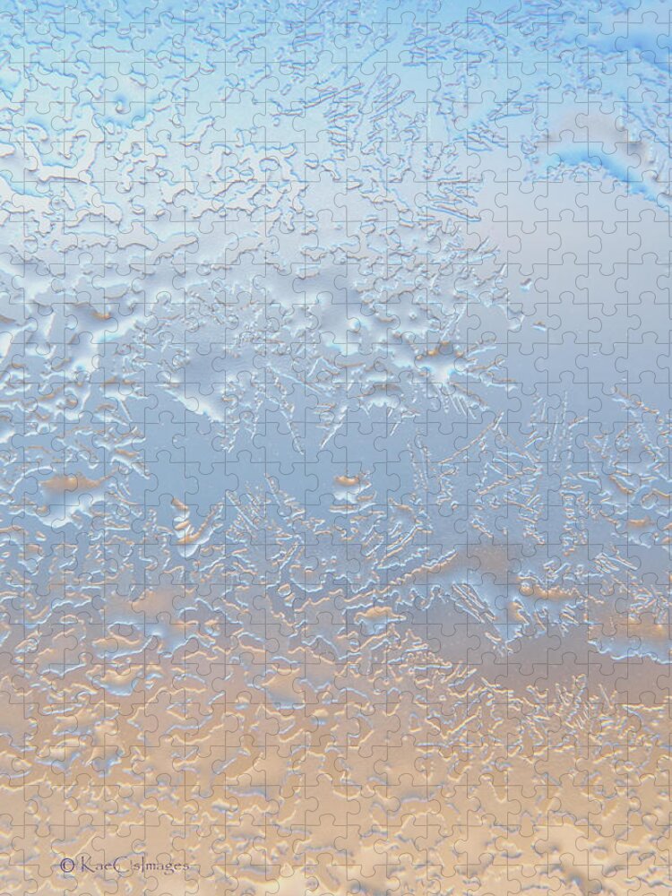 Abstract Jigsaw Puzzle featuring the photograph Good Morning Ice by Kae Cheatham