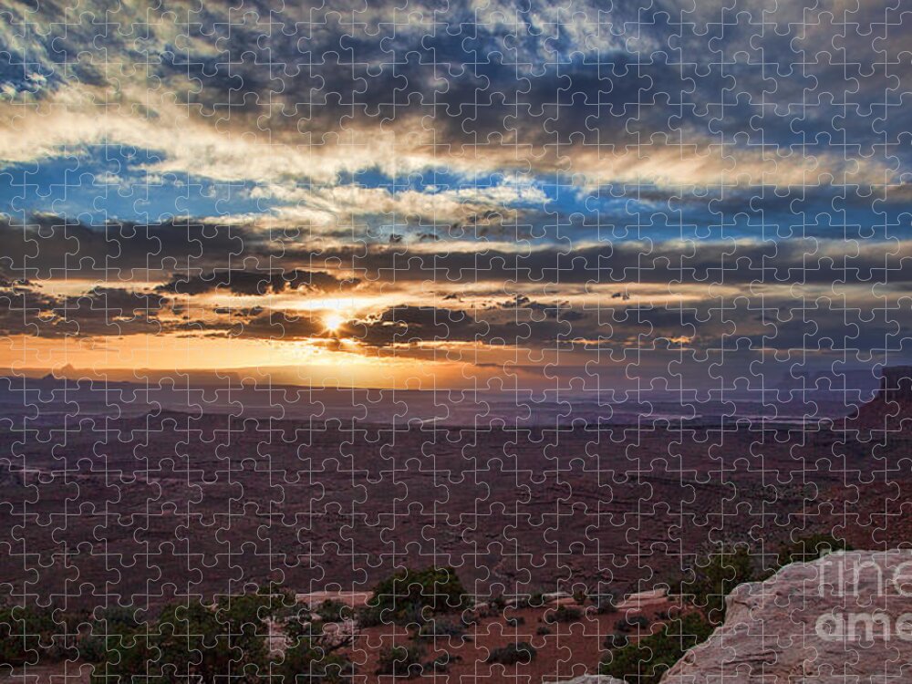 Utah Jigsaw Puzzle featuring the photograph The Long Wave Goodbye by Jim Garrison