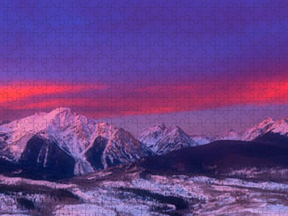 Colorado Jigsaw Puzzle featuring the photograph Gore Range Sunrise by Darren White