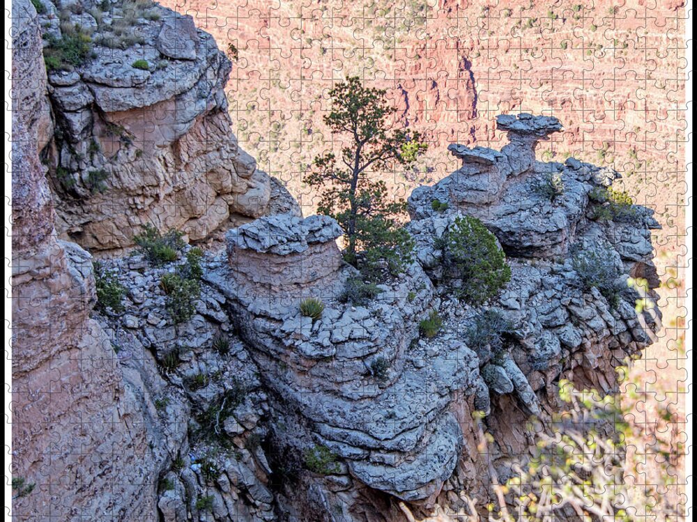 Cliff Jigsaw Puzzle featuring the photograph Grand Canyon Cliff Wall, Arizona by A Macarthur Gurmankin