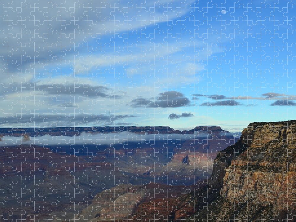 Grand Canyon Jigsaw Puzzle featuring the photograph Grand Canyon Moonrise by Colleen Phaedra