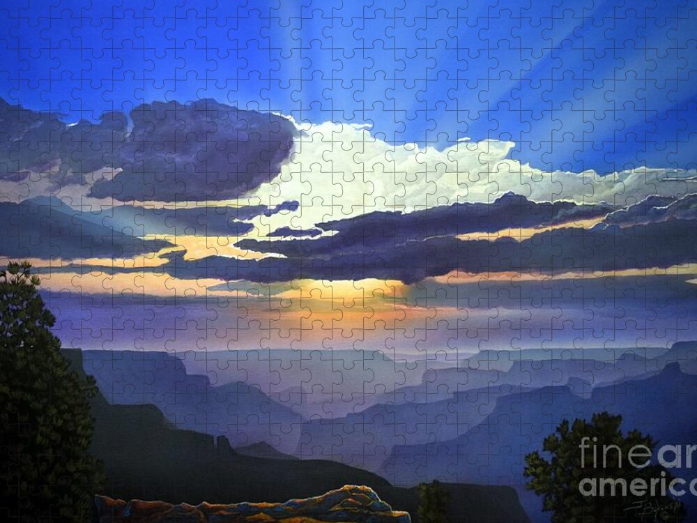 Arizona Jigsaw Puzzle featuring the painting A Sight to Behold by Jerry Bokowski