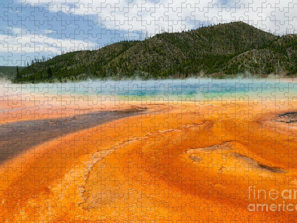 Clarence Holmes Jigsaw Puzzle featuring the photograph Grand Prismatic Spring by Clarence Holmes