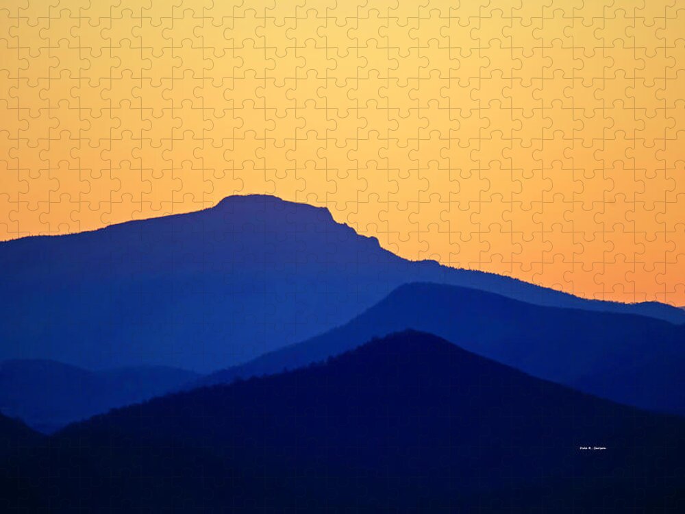 Grandfather Mountain Jigsaw Puzzle featuring the photograph Grandfather Sunset by Dale R Carlson