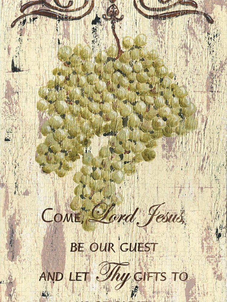 Grapes Jigsaw Puzzle featuring the painting Grapes and Grace 1 by Debbie DeWitt