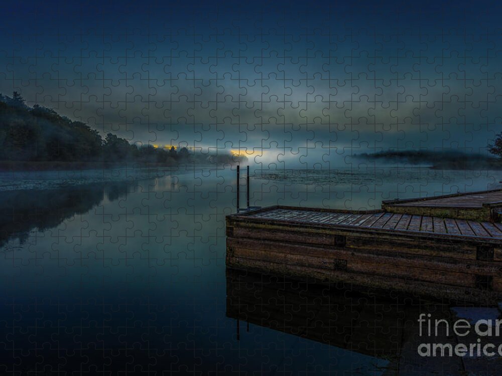Calm Jigsaw Puzzle featuring the photograph Grass Creek Sunrise 1 by Roger Monahan