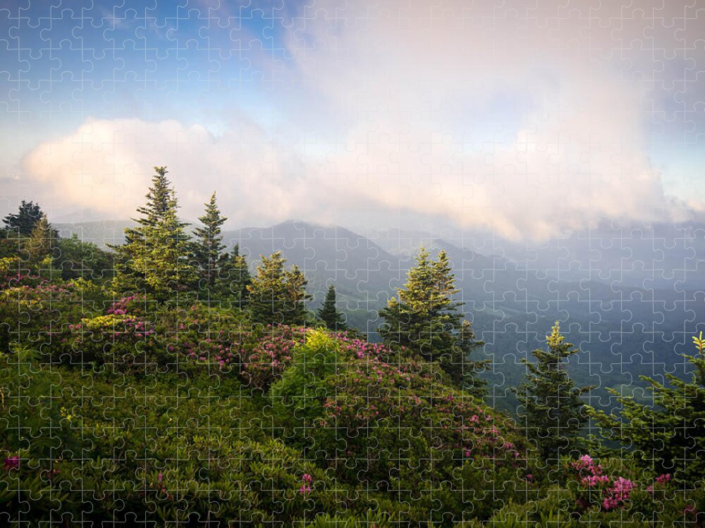 Photography Jigsaw Puzzle featuring the photograph Grassy Ridge Rhododendron Bloom by Serge Skiba