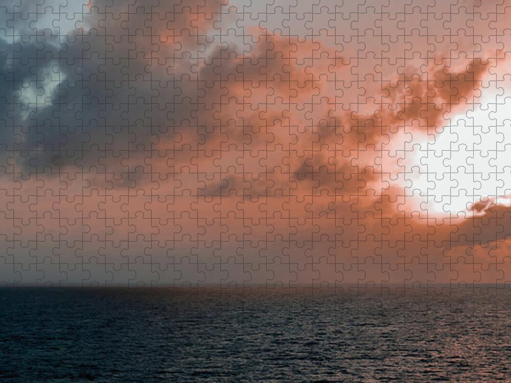 Sunset Jigsaw Puzzle featuring the photograph Great ball of sun by Charles McCleanon