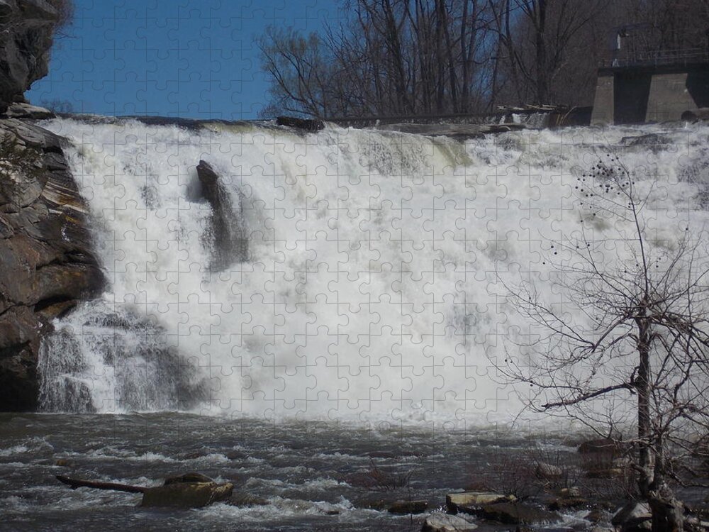 Great Falls Jigsaw Puzzle featuring the photograph Great Falls in Canaan by Catherine Gagne