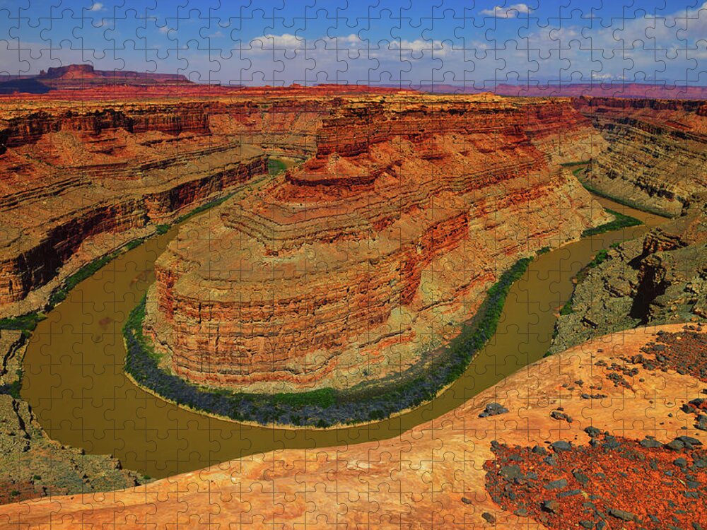 Canyonlands National Park Jigsaw Puzzle featuring the photograph Green and Colorado Rivers Confluence by Greg Norrell