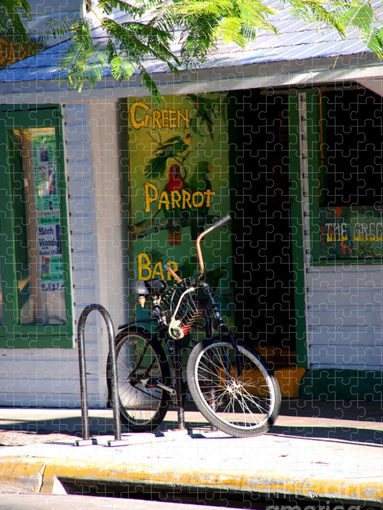 Key West Jigsaw Puzzle featuring the photograph Green Parrot Bar Key West by Susanne Van Hulst