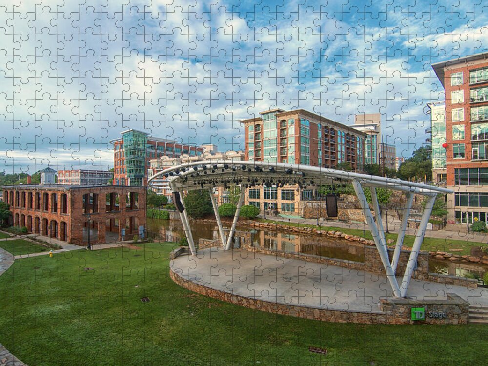 Reedy River Jigsaw Puzzle featuring the photograph Greenville View by Blaine Owens
