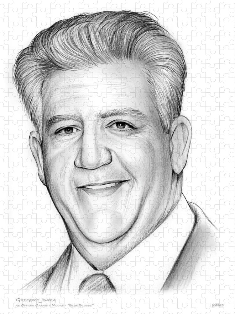 Blue Bloods Jigsaw Puzzle featuring the drawing Gregory Jbara by Greg Joens