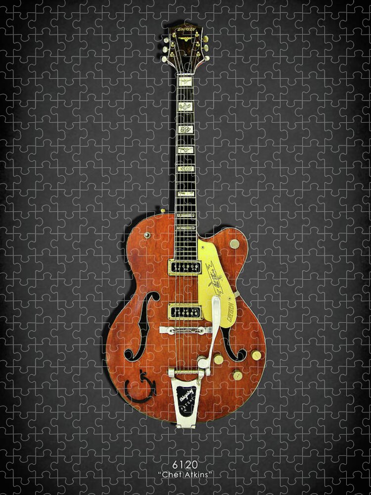 Gretsch Guitar Jigsaw Puzzle featuring the photograph Gretsch 6120 1956 by Mark Rogan