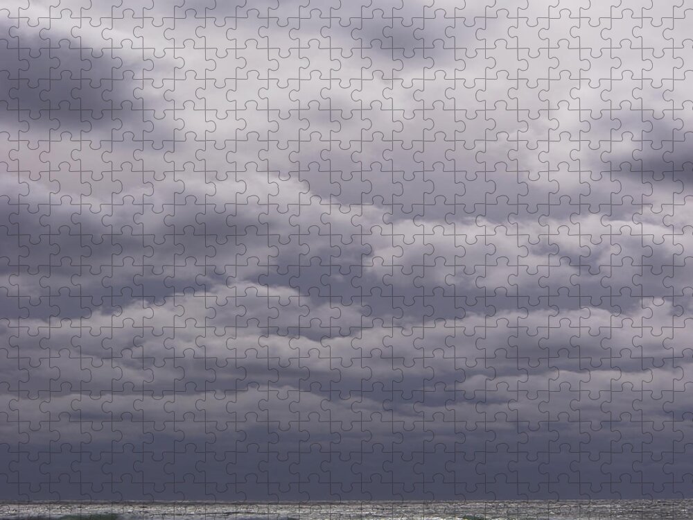 Gray Jigsaw Puzzle featuring the photograph Grey Horizon by Adria Trail