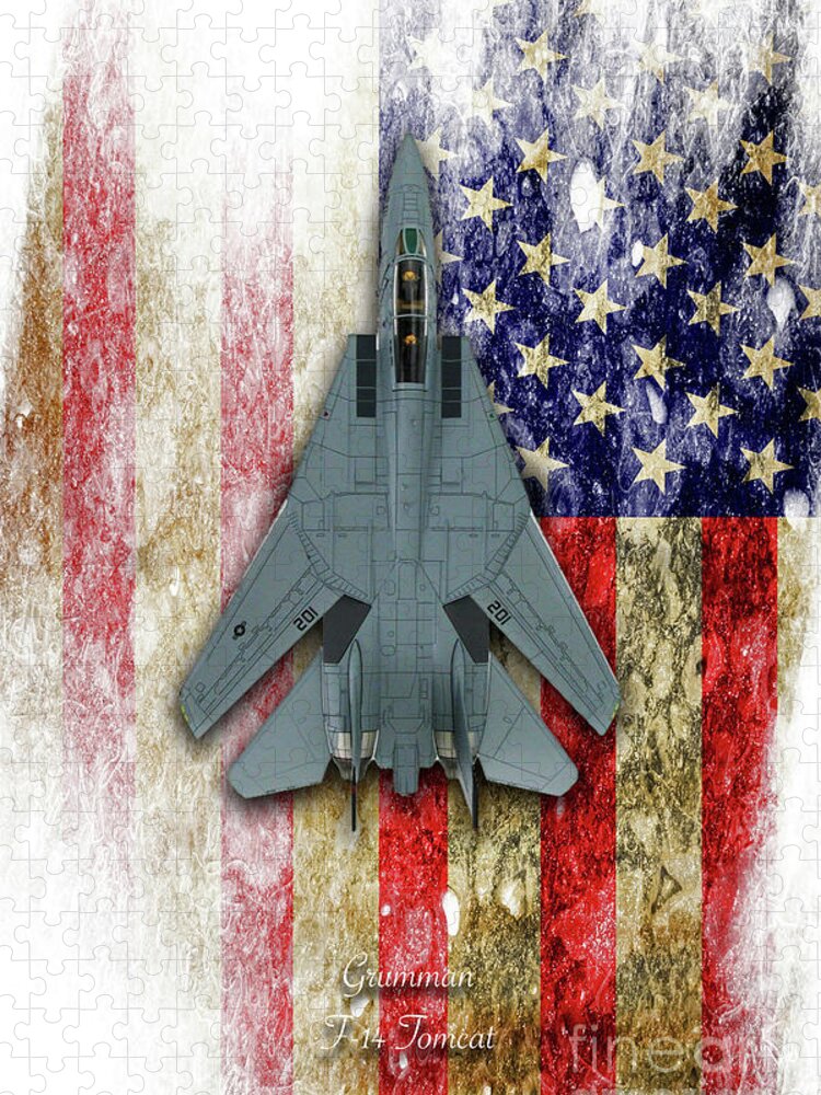 F14 Jigsaw Puzzle featuring the digital art Grumman F-14 Tomcat by Airpower Art