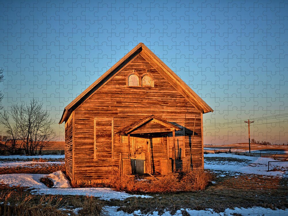 School Jigsaw Puzzle featuring the photograph Grundy Country School 2 by Bonfire Photography