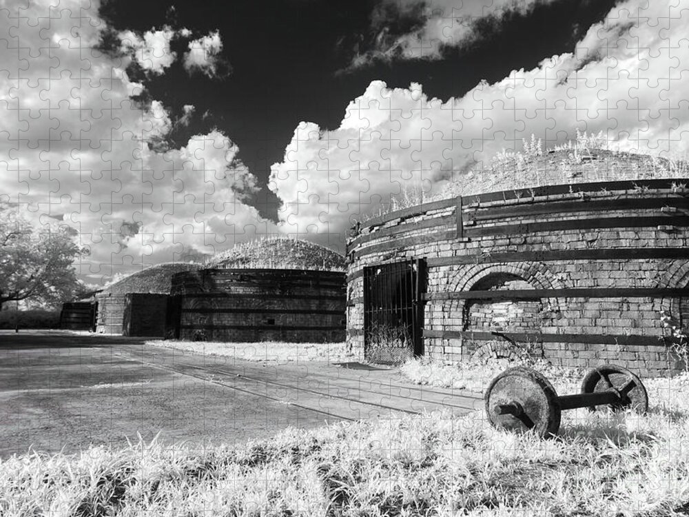 Ir Jigsaw Puzzle featuring the photograph Guignard Kilns in Infrared by Charles Hite