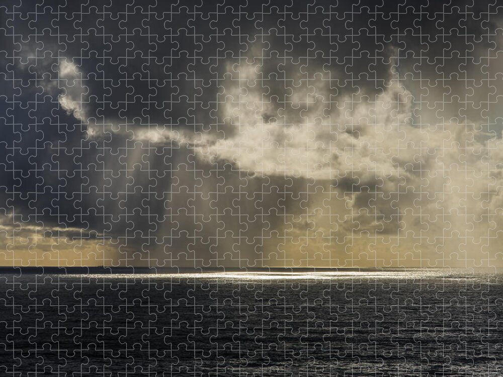 Clouds Jigsaw Puzzle featuring the photograph Hail at Sea by Robert Potts