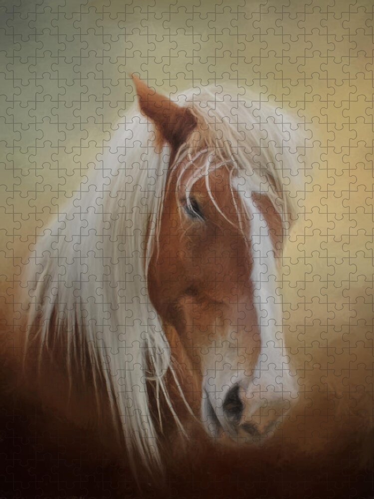 Animals Jigsaw Puzzle featuring the photograph Handsome Belgian Horse by David and Carol Kelly