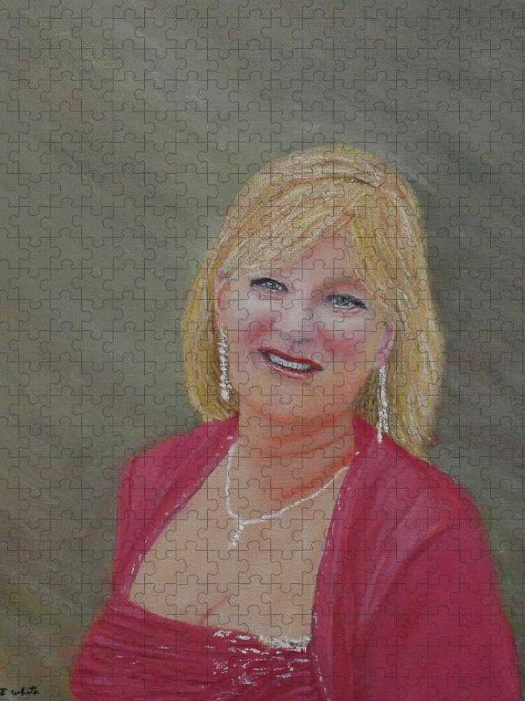 Portrait Jigsaw Puzzle featuring the painting Happy 60th by Scott W White