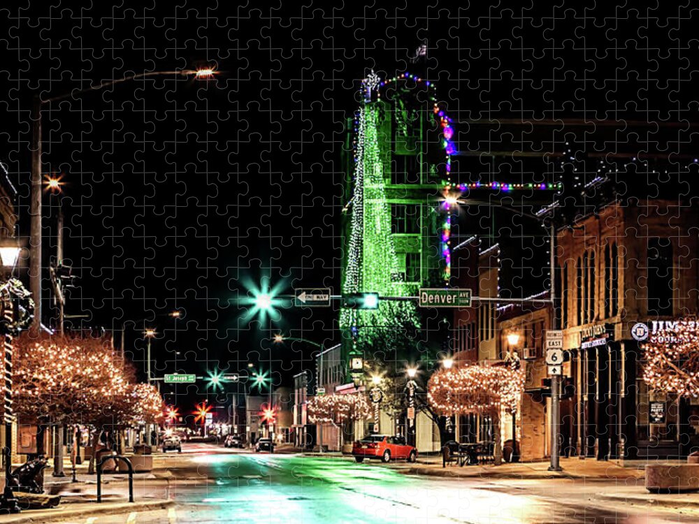 Hastings Jigsaw Puzzle featuring the photograph Hastings Nebraska Christmas by Susan Rissi Tregoning