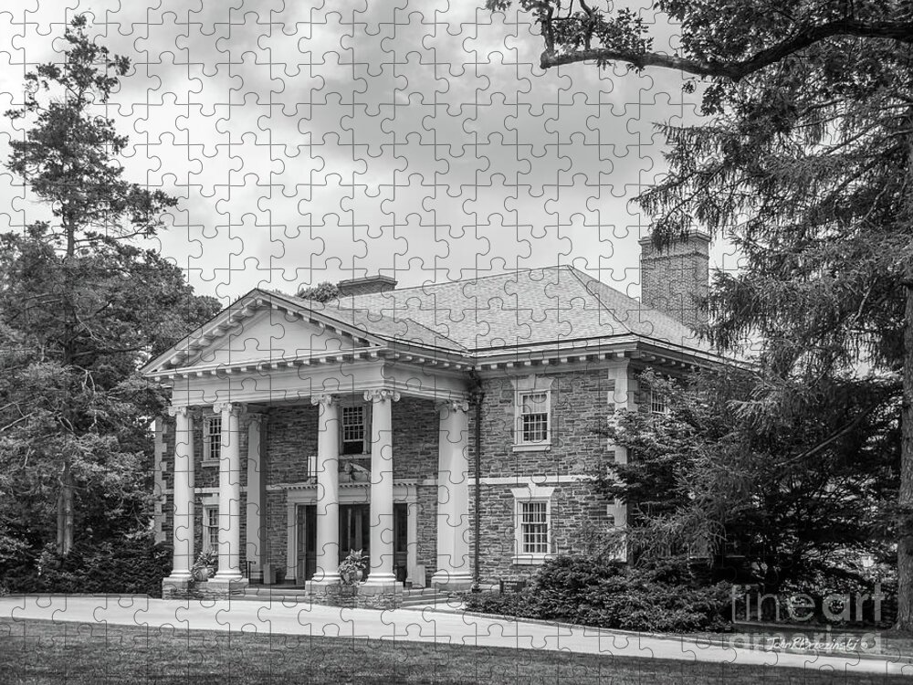 American Jigsaw Puzzle featuring the photograph Haverford College Roberts Hall by University Icons