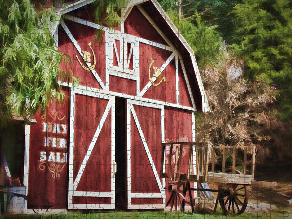 Agriculture Jigsaw Puzzle featuring the photograph Hay Fer Sale by Lana Trussell