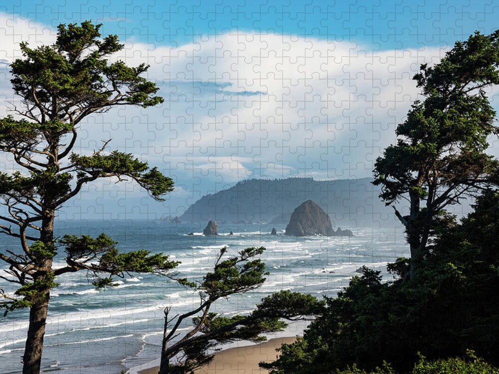 Cannon Beach Jigsaw Puzzle featuring the photograph Haystack Views by Darren White