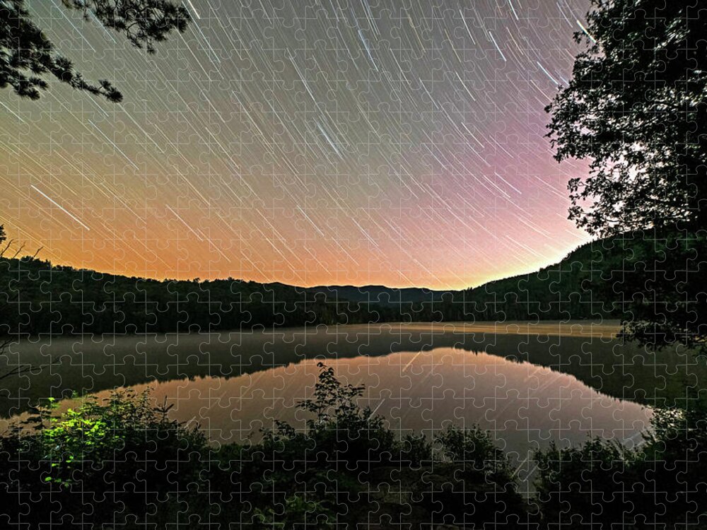 Heart Jigsaw Puzzle featuring the photograph Heart Lake Star Trail Adirondacks North Elba by Toby McGuire