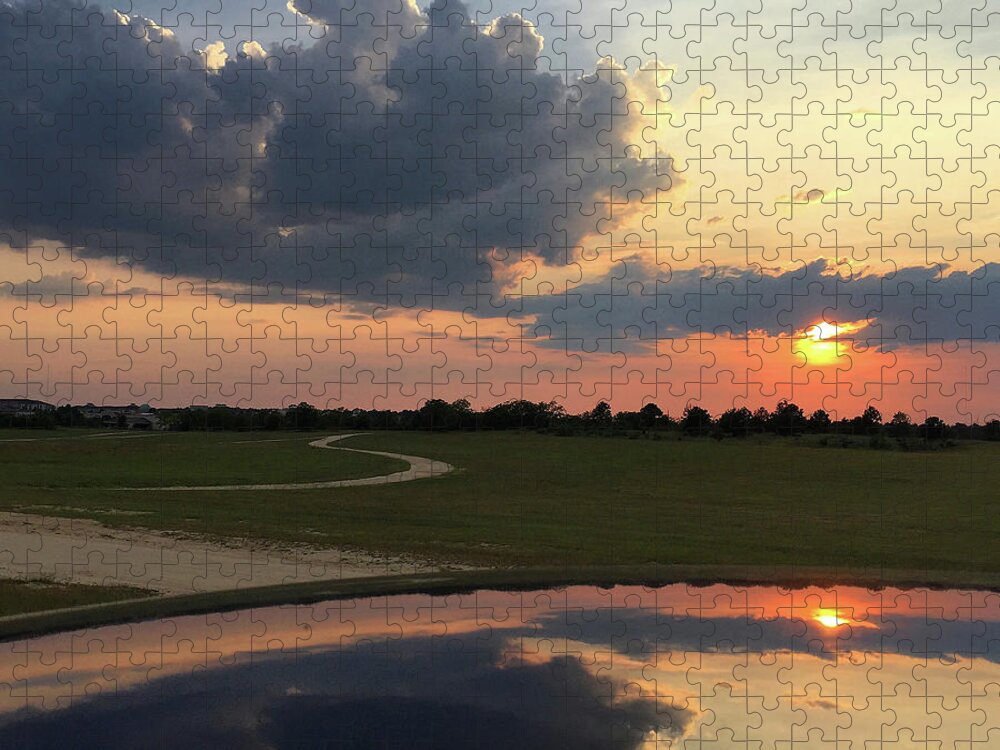 Sunset Jigsaw Puzzle featuring the photograph Heavenly Sunset by Matthew Seufer