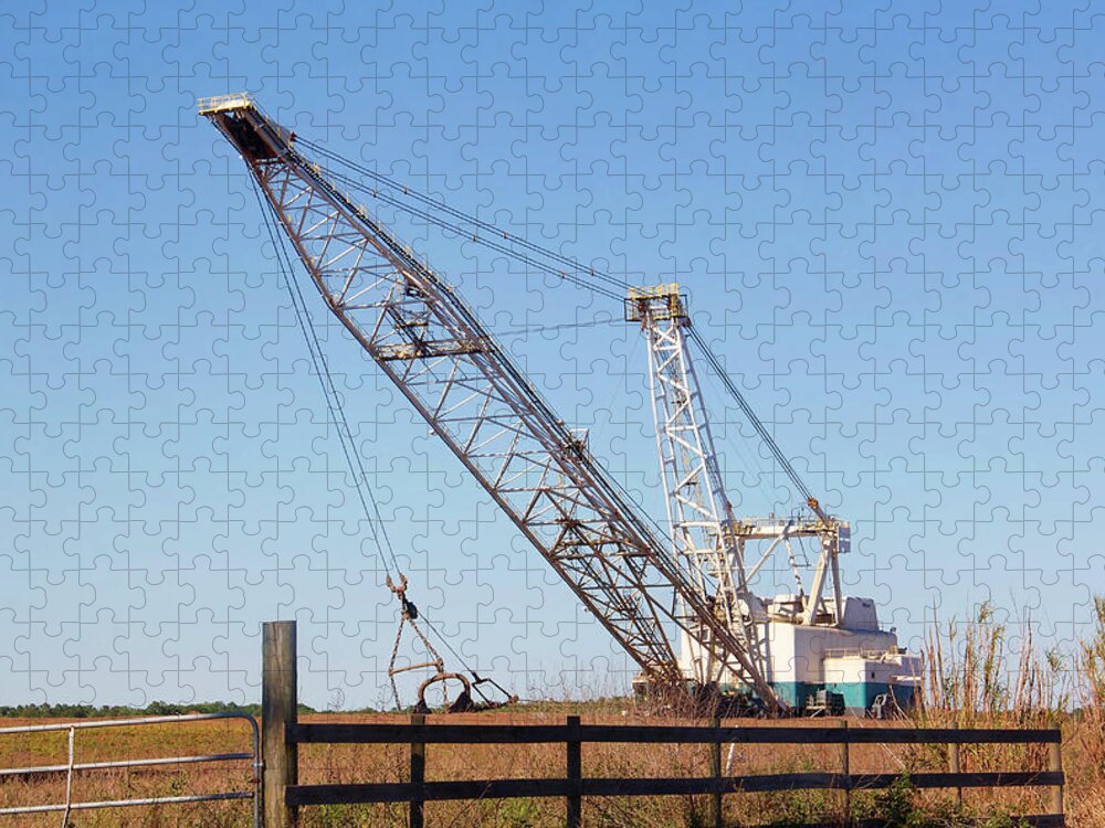 Dragline Jigsaw Puzzle featuring the photograph Heavy Lifting 2 - Phosphate Mining by HH Photography of Florida