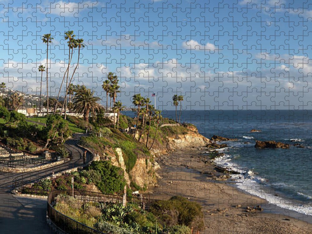 Laguna Beach Jigsaw Puzzle featuring the photograph Heisler Park Panoramic by Cliff Wassmann