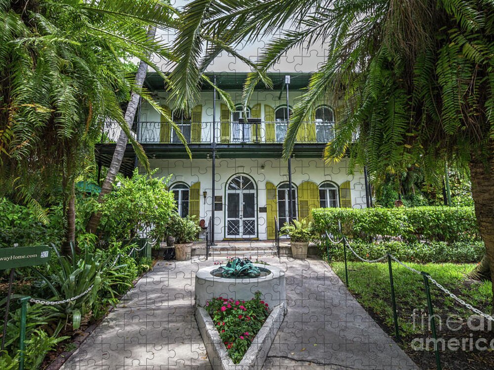 Key West Jigsaw Puzzle featuring the photograph Hemingway House Entrance, Key West by Liesl Walsh