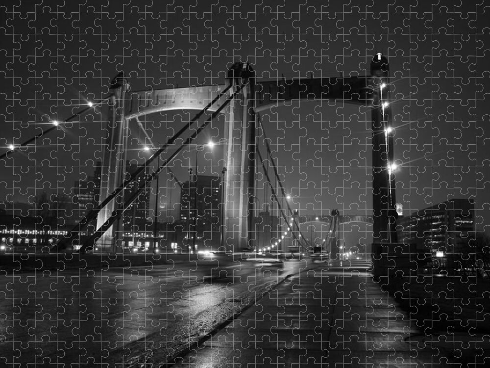 Minneapolis Jigsaw Puzzle featuring the photograph Hennepin Avenue Bridge by Hermes Fine Art