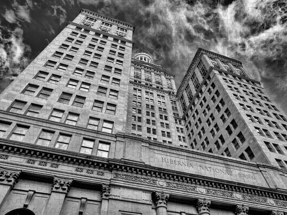 Architecture Jigsaw Puzzle featuring the photograph Hibernia National Bank by Raul Rodriguez