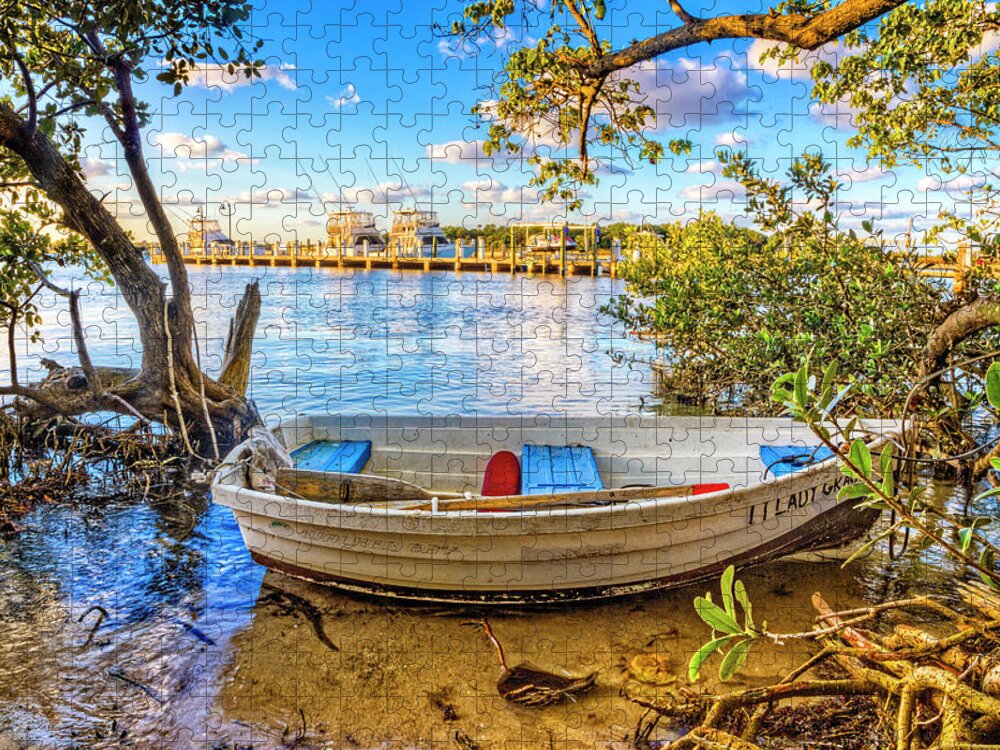 Boats Jigsaw Puzzle featuring the photograph Hidden in the Mangroves by Debra and Dave Vanderlaan
