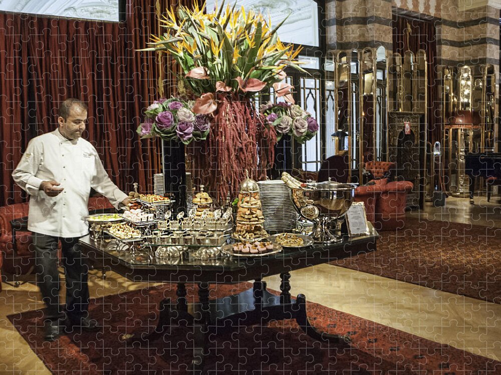 High Tea At The Pera Palace Hotel Jigsaw Puzzle featuring the photograph High Tea at the Pera Palace Hotel by Phyllis Taylor