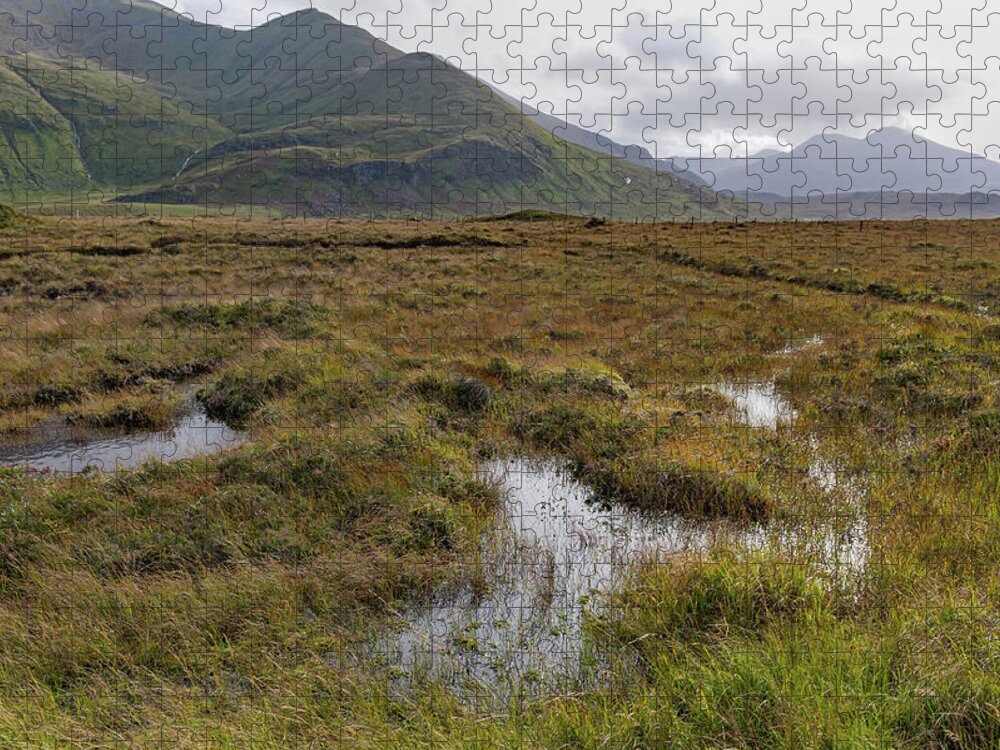 Highlands Jigsaw Puzzle featuring the photograph Highland peat bog by Gary Eason