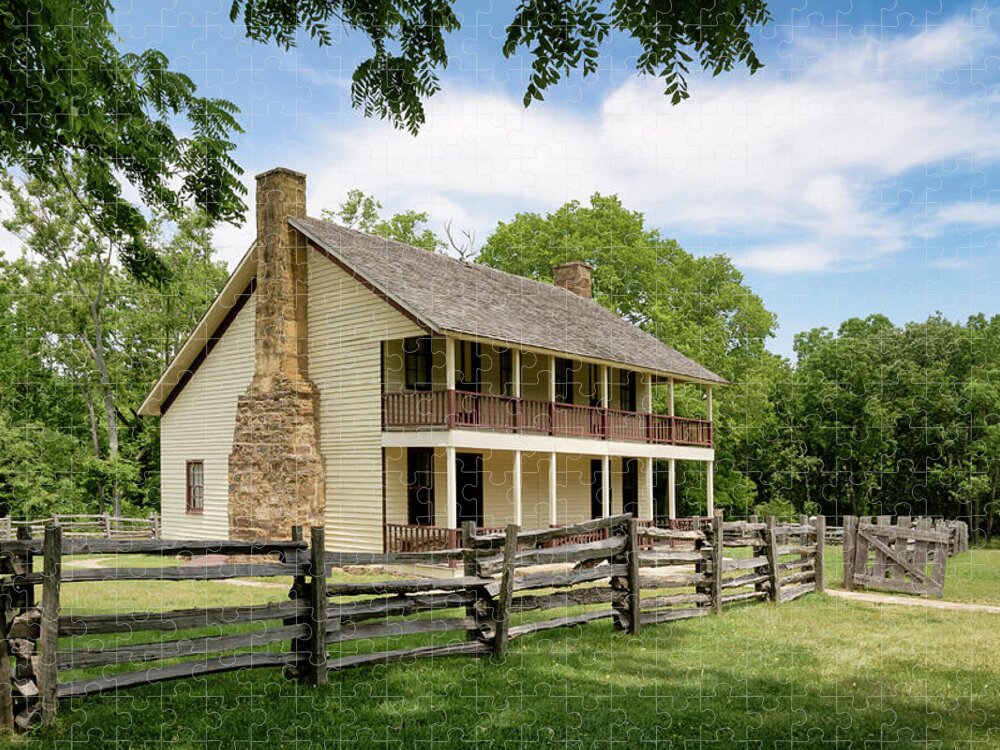 Pea Ridge Jigsaw Puzzle featuring the photograph Historic Elkhorn Tavern by James Barber