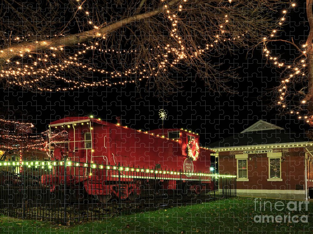 Christmas Jigsaw Puzzle featuring the photograph Holiday Caboose by Dennis Hedberg